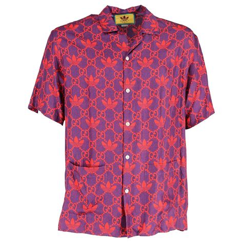 gucci adidas bowling shirt|gucci men's dress shirts.